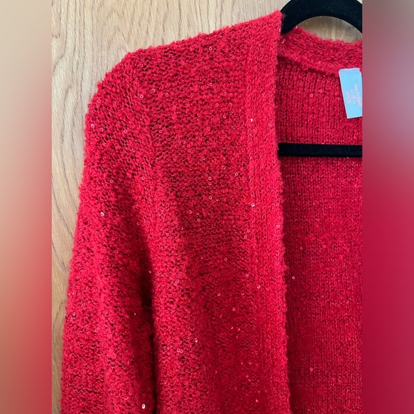 Cat and Jack sequin sparkle cardigan sweater XL 14/16 - Picture 2 of 6